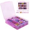 KISLANE Double Sided Toy Car Storage Case for 48 Cars, Pink, Rectangular, Plastic, Wall Mount, 13.4 x 11.8 inches view 2