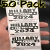 50PCS Hillary for Prison 2024 Stickers Clinton Bulk Pack Gag Labels view 1