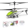 Cheerwing Remote Control Helicopter,SYMA S107H Mini RC Helicopter with Gyro,Altitude Hold, One Key Take Off/Landing for Adults Kids(Green) view 1