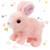 Hopearl Hopping Rabbit Interactive Electronic Pet Plush Bunny Toy with Sounds and Movements Animated Walking Wiggle Ears Twitch Nose Gift for Toddlers Birthday, Pink, 7'' view 1
