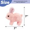 Hopearl Hopping Rabbit Interactive Electronic Pet Plush Bunny Toy with Sounds and Movements Animated Walking Wiggle Ears Twitch Nose Gift for Toddlers Birthday, Pink, 7'' view 2