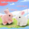 Hopearl Hopping Rabbit Interactive Electronic Pet Plush Bunny Toy with Sounds and Movements Animated Walking Wiggle Ears Twitch Nose Gift for Toddlers Birthday, Pink, 7'' view 4