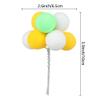 16PCS Balloon Cake Toppers, Light Clay Ball Happy Birthday Dessert Ornament view 4