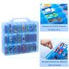 KISLANE Double Sided Storage Case for 48 Cars, Matchbox Cars, Mini Toys, Small Dolls - Portable Transparent Case (Blue) view 2