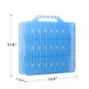 KISLANE Double Sided Storage Case for 48 Cars, Matchbox Cars, Mini Toys, Small Dolls - Portable Transparent Case (Blue) view 4