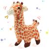 Hopearl Walking Giraffe Interactive Electronic Pet Plush Jirafa Toy with Sounds and Movements Animated Shaking Tail Gifts for Toddlers Birthday, Brown, 9'' view 1
