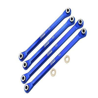 GPM Upgrades Aluminum 7075-T6 Front Lower & Rear Lower Chassis Links Parts for 1/18 UTB18 Capra 4WD Unlimited Trail BuggyAXI01002 Rc Cars (Blue)
