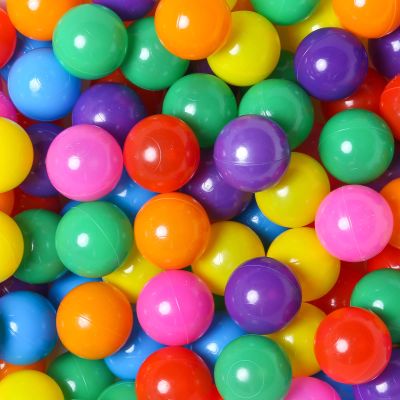 TRENDPLAY Plastic Balls for Ball Pits - Pack of 100 Hollow Balls- Safe and Exciting Playtime - Perfect for Toddler Baby Pools,Party,Festival Decoration, 7 Bright Colors