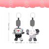 2Pcs Hanging Rattle Toys for Babies, Hanging Baby Toy, Car Seats Stroller Toys with Wind Chime for Newborn 0-36 Months, Clip Hanging Plush Squeeze Toys, Best Birthday Gift for Newborn view 2
