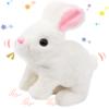 Hopearl Hopping Rabbit Interactive Electronic Pet Plush Bunny Toy with Sounds and Movements Animated Walking Wiggle Ears Twitch Nose Gift for Toddlers Birthday, White, 7'' view 1