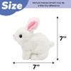 Hopearl Hopping Rabbit Interactive Electronic Pet Plush Bunny Toy with Sounds and Movements Animated Walking Wiggle Ears Twitch Nose Gift for Toddlers Birthday, White, 7'' view 2