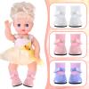 Junkin 12 Pcs Doll Shoes Socks for 18 Inch Doll Shoes Accessories Doll Sneakers Imitation Leather Shoes for Doll Clothing view 2