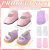 Junkin 12 Pcs Doll Shoes Socks for 18 Inch Doll Shoes Accessories Doll Sneakers Imitation Leather Shoes for Doll Clothing view 3