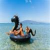 Poolcandy Gigantic Inflatable 2 to 3 Person Pool, Beach, and Lake Swim rafts (Gigantic 2 to 3 Person Black Glitter Sea Dragon) view 4