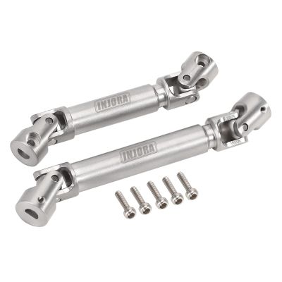 INJORA Drive Shaft D-Shaped Hole Stainless Steel Center Drive Shaft for Axial SCX24 JLU C10 Bronco Base Camp 4Runner 1/24 RC Crawler Upgrade Parts