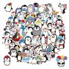 100 PCS Penguin Stickers,Cute Vinyl Waterproof Sticker for Water Bottle Laptop Guitar Phone Skateboard,Penguin Gifts for Kids Teens Girls view 1