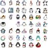 100 PCS Penguin Stickers,Cute Vinyl Waterproof Sticker for Water Bottle Laptop Guitar Phone Skateboard,Penguin Gifts for Kids Teens Girls view 2