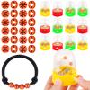 Waenerec 129 Pcs Basketball Party Favor Set Mini Basketball Shooting Games&Acrylic Basketball Sports Pony Beads 3mm 1.64 Yards Waxed Cord for Basketball Party Supplies Classroom Rewards Decorations view 1