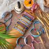 Henoyso 24 Pcs Woven Friendship Bracelets Bulk Adjustable Braided String Nepal Bracelets String with Sliding Knot Closure Gift for Women Girls Birthday Party Camp Favor (Boho Style) view 4