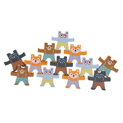 predolo Cartoon Stacking Toys Games,Preschool Toys Balancing Games Parent Child Interaction Balancing Blocks Games for Travel Family Game, Little Bear