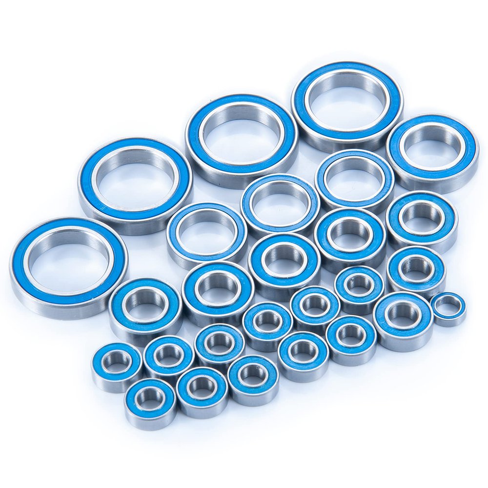 BRKRC 32Pcs Wheel Hub Axle Steel Sealed Ball Bearing Kit for Tra-xxas E-Revo ERevo 2.0 VXL TRA86086-4 1/10 RC Crawler Car Upgrade Parts