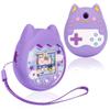 Meetikar Silicone Cover Compatible with Tamagotchi Pix Virtual Pet Game Machine, Tamagotchi Pix Case with Finger Lanyard, Tomagatchie Cover of Virtual Pet Toy (Purple) view 1