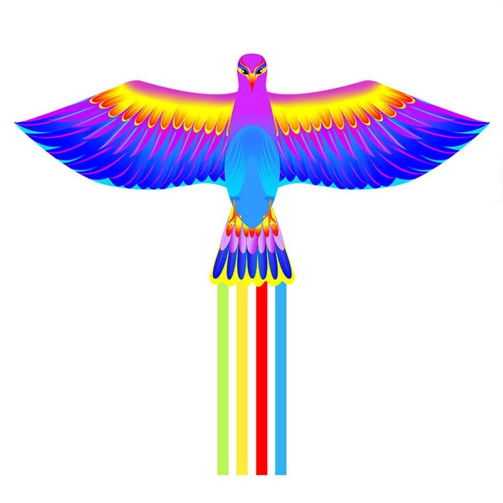 Kites Large Parrot Phoenix Kite, Suitable for Children and Adults, Easy to Fly in The Breeze, Long-Tail Kite with A Spinning Wheel (Size : 400m line)