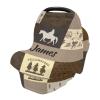 Personalized Cowboy Baby Car Seat Cover for Babies with Name, Custom West Style Baby Car Seats Canopy for Boys and Girls, Nursing Breastfeeding Stroller Covers Infant Car Seat Canopies for Newborn view 2