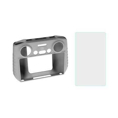 ABZEKH Drone Accessories for DJI RC Remote Control with Screen Silicone case Protection Cover +Glass Film for DJI mini 3pro for Mavic 3 Classic Drone (Color : Gray)