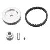 Belt Drive Transmission 12T/30T Gears System for Traxxas 1/10 TRX4 TRX6 RC Car, Metal Timing Belt Pulley No Noise Upgrade Part (Silver) view 1