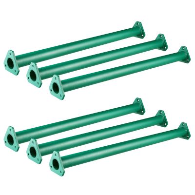 EISENSP Extra Long 21.5" Steel Monkey Bars for Backyard - Ladder Rungs Hardware Kit - Hexagonal at Both Ends (Set of 6) (Green)