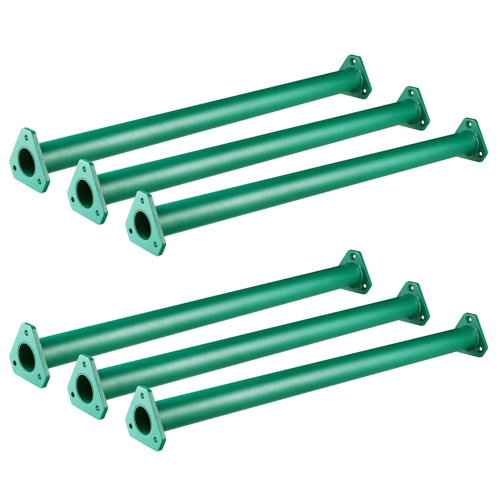 EISENSP Extra Long 21.5" Steel Monkey Bars for Backyard - Ladder Rungs Hardware Kit - Hexagonal at Both Ends (Set of 6) (Green)