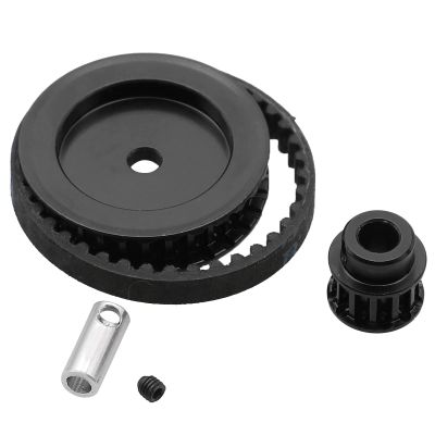 Belt Drive Transmission 12T/30T Gears System for Traxxas 1/10 TRX4 TRX6 RC Car, Metal Timing Belt Pulley No Noise Upgrade Part (Black)