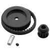 Belt Drive Transmission 12T/30T Gears System for Traxxas 1/10 TRX4 TRX6 RC Car, Metal Timing Belt Pulley No Noise Upgrade Part (Black) view 1