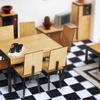 Zerodeko Model Kits 27Pcs Flooring, Miniature Wood Floor Boards Mini Square Brick Sheets Decorative Mosaic Tiles Mini House Furniture Buliding Accessories (Black White) Home Decor view 3