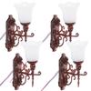 Yardwe 4Pcs Miniature Wall Lamp Model Set 1 12 Scale Interior Wall Light for Dollhouse Decor Small Table Lights Mount Lamp Accessories view 1