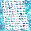 8 Sheets (96PCS) Whale & Narwhal Temporary Tattoos  Ocean Animal Birthday Party Favors, Under the Sea Theme Decor, Cute Stickers for Kids, School Rewards, Gift Supplies view 3