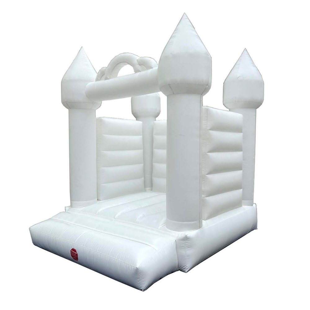 White Inflatable Bounce House (Without Blower) - 13 x 12 x 14.5 Foot - Big Inflatable Bouncer House Castle Unit for Weddings - Jumphouse for Photo Shoots - Outdoor Party Bouncer