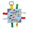 Baby Jack & Co 8x8 Learning Lovey New Jersey State Tag Stroller Toy for Babies - Crinkle Toys for Developing Five Senses - Learn About Capitals - Travel with Baby Jack - BPA Free Clip view 1