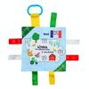 Baby Jack & Co 8x8 Learning Lovey Iowa State Tag Stroller Toy for Babies - Crinkle Toys for Developing Five Senses - Learn About Capitals - Travel with Baby Jack - BPA Free Clip view 1