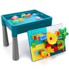 NIWOTA Double Sided Kids Activity Table with Storage, All-in-1 Multi Activity Table, 105pcs Marble Run Building Blocks Compatible with Classic Bricks, Craft Play Sand Water Table for Toddler view 1