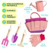 Gardening Set, Tool Kit, for Kids, STEM, Includes Tote Bag, Spade, Watering Can, Rake, Fork, Trowel and Gloves (Princess Pink) view 3
