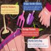 Gardening Set, Tool Kit, for Kids, STEM, Includes Tote Bag, Spade, Watering Can, Rake, Fork, Trowel and Gloves (Princess Pink) view 4