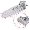 KEEYOODOK 1Pair RC Boat Trim Tab Metal CNC Trim Flaps Lengthened 90mm for Lucas Oil RC Speed Boat Racing O Boat Model DIY Parts (Silver) view 2