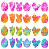 24Pcs Easter Mini Fidget Sensory Pop Toys for Kids, Mini Pop Keychains Easter Basket Stuffers Gifts Party Favors Fidget Toy, Silicone Pop Toys for Kids Anxiety Stress Reliever for Adult view 1