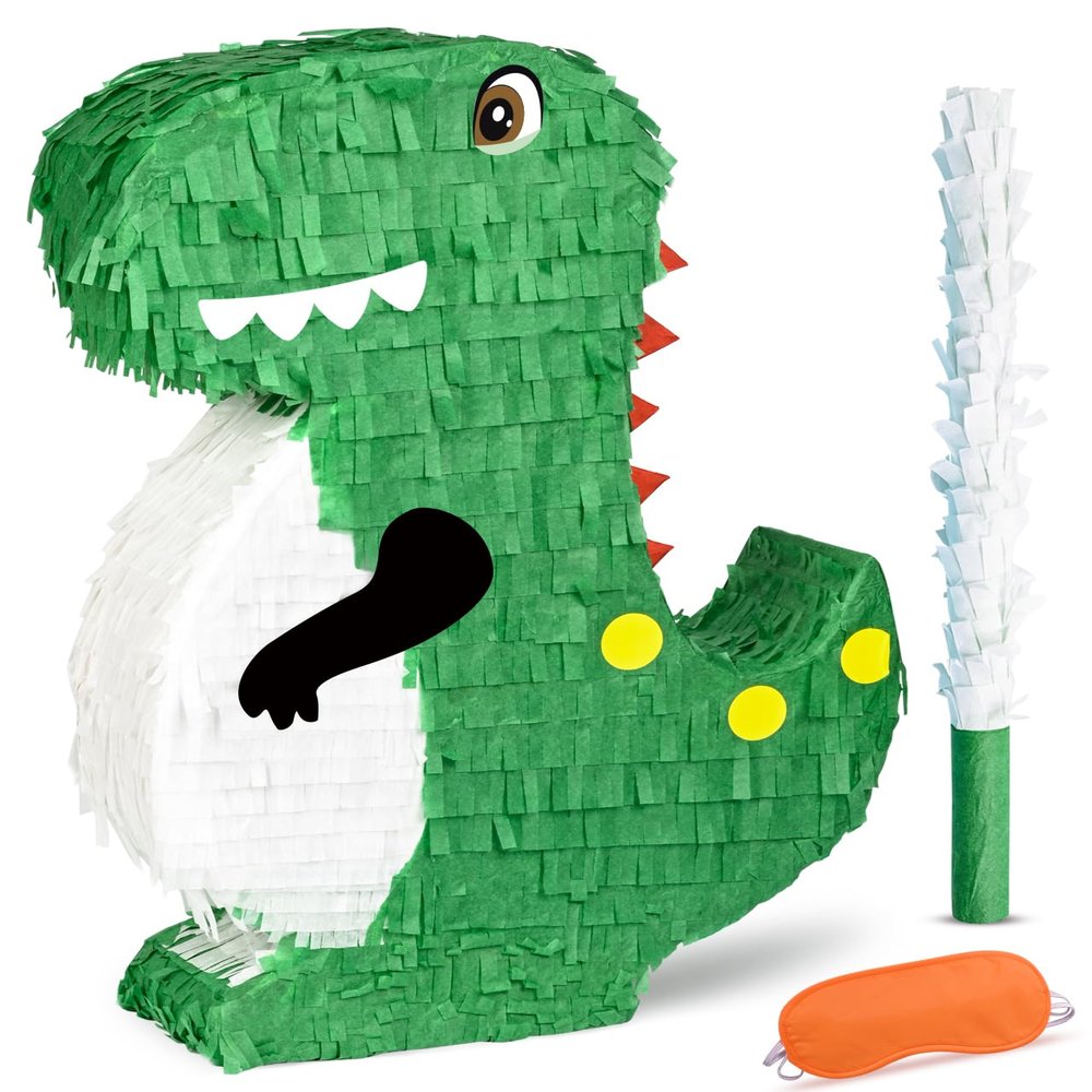 Dinosaur Pinata for Kids Birthday Party Decorations - 17x13x3.7 Inches - Dino Theme Party Supplies