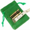 Cribbage Pegs Valkyrie Style Extra Large Round Top, Set of 12 pegs in 3 Colors, for Specialized Cribbage Boards, Soft Green Velveteen Storage Pouch view 2