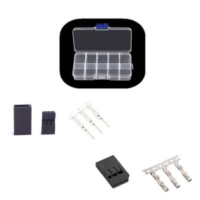 50PCS DIY Servo Extension Cable JR/Futaba Connector Male/Female Plug with 2.54 Terminal for RC Robot Airplane Car Servo ESC (Mix x50 Bevels)