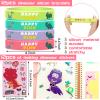 122 Pcs Dinosaur Party Supplies Pink Dinosaur Birthday Party Favors Dino Goodie Bags Make a Dino Sticker Mini Glow in Dark Toy Badge Bracelet Ring for Christmas Favor Treat Bag Stocking Stuffer view 4