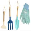 Gardening Set, Tool Kit, for Kids, STEM, Includes Tote Bag, Spade, Watering Can, Rake, Fork, Trowel and Gloves (Ocean Blue) view 2